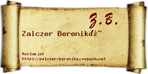 Zalczer Bereniké névjegykártya